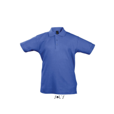 SOL'S SUMMER II KIDS gyerek galléros pamut póló SO11344, Royal Blue-4A