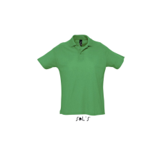 SOL'S SUMMER II rövid ujjú férfi galléros piké pamut póló SO11342, Kelly Green-2XL