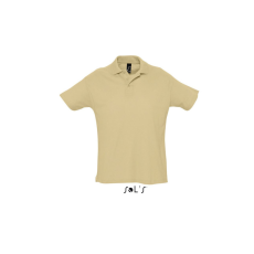 SOL'S SUMMER II rövid ujjú férfi galléros piké pamut póló SO11342, Sand-2XL