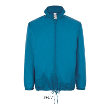 SOL&#039;S széldzseki, gallérba rejtett kapucnival SO01618, Aqua-XL férfi kabát, dzseki