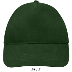 SOL'S tépőzáras 5 paneles pamut baseball sapka SO88110, Bottle Green-U