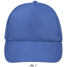 SOL'S tépőzáras 5 paneles pamut baseball sapka SO88110, Royal Blue-U