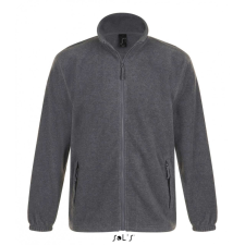 SOL&#039;S Uniszex kabát SOL&#039;S SO55000 Sol&#039;S north Men - Zipped Fleece Jacket -4XL, Grey Melange női dzseki, kabát