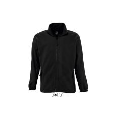 SOL'S Uniszex kabát SOL'S SO55000 Sol'S north Men - Zipped Fleece Jacket -S, Black
