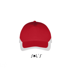 SOL'S Uniszex sapka SOL'S SO00595 Sol'S Booster - 5 panel Contrasted Cap -Egy méret, Red/White