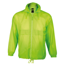 SOL'S vízálló, kapucnis széldzseki SO32000, Neon Lime-M férfi kabát, dzseki