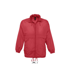 SOL'S vízálló, kapucnis széldzseki SO32000, Red-2XL