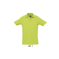 SOL'S WINTER II rövid ujjú három gombos férfi galléros pamut piké póló SO11362, Apple Green-M