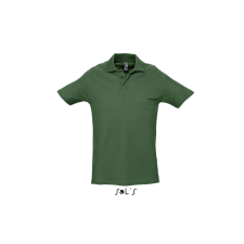 SOL&#039;S WINTER II rövid ujjú három gombos férfi galléros pamut piké póló SO11362, Golf Green-2XL férfi póló