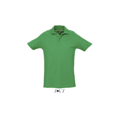 SOL'S WINTER II rövid ujjú három gombos férfi galléros pamut piké póló SO11362, Kelly Green-2XL
