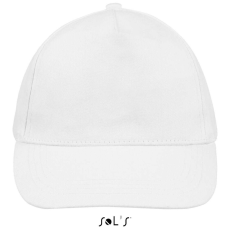  SOL&- 039;S 5 paneles tépőzáras pamut baseball sapka SO88119, White-U