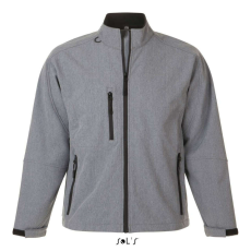  SOL&- 039;S RELAX vastag 3 rétegű férfi softshell dzseki SO46600, Grey Melange-S