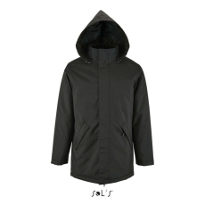 SOL&- 039;S ROBYN steppelt bélésű unisex kabát, gallérba rejthető kapucnival SO02109, Black-3XL