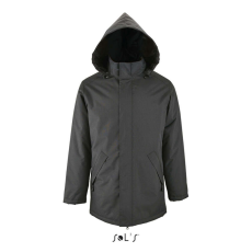  SOL&- 039;S ROBYN steppelt bélésű unisex kabát, gallérba rejthető kapucnival SO02109, Charcoal Grey-XL