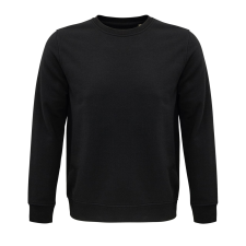 SOL'S Comet - unisex környakú pulóver (black, L) munkaruha