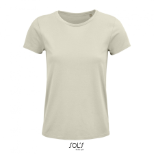 SOL'S Crusader Women - környakas testhezálló jersey póló (natural, M) munkaruha