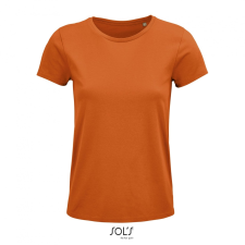 SOL'S Crusader Women - környakas testhezálló jersey póló (orange, S) munkaruha