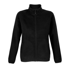 SOL'S Factor Women - microgyapjú zipzáros pulóver (black, XL) munkaruha
