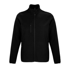 SOL'S Falcon Men - softshell zipzáros dzseki (black, M) munkaruha
