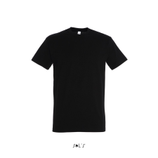 SOL'S Imperial- férfi környakú póló (deep black, S) munkaruha