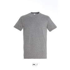 SOL'S Imperial- férfi környakú póló (grey melange, 4XL) munkaruha