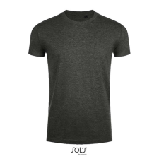 SOL'S Imperial Fit - férfi környakú testhezálló póló (charcoal melange, XL) munkaruha
