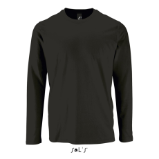 SOL'S Imperial LSL Men - hosszú ujjú póló (deep black, 4XL)