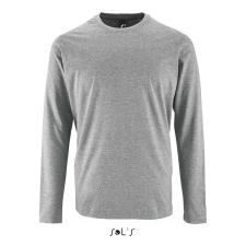 SOL'S Imperial LSL Men - hosszú ujjú póló (grey melange, L) munkaruha