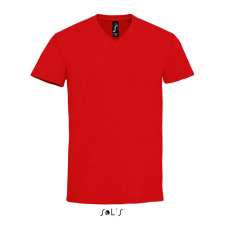 SOL'S Imperial V Men - v-nyakú póló (red, M) munkaruha