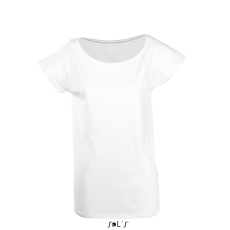 SOL'S Marylin - női rövid ujjú hosszú kimonó póló (white, L)