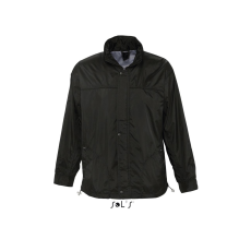 SOL'S Mistral - jersey bélelt víztaszító széldzseki (black, S)