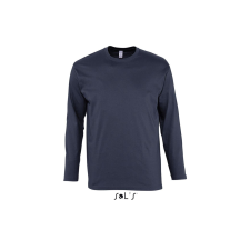 SOL'S Monarch - férfi környakú hosszú ujjú póló (navy, 4XL) munkaruha
