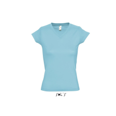 SOL'S Moon - női v-nyakú póló (atoll blue, 2XL)