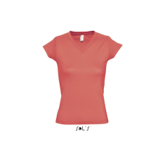 SOL'S Moon - női v-nyakú póló (red, 2XL) munkaruha
