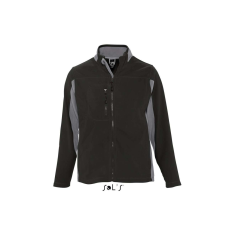 SOL'S Nordic - férfi kétszínű zipzáros gyapjú dzseki (black, M)