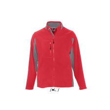SOL'S Nordic - férfi kétszínű zipzáros gyapjú dzseki (red, XL) munkaruha