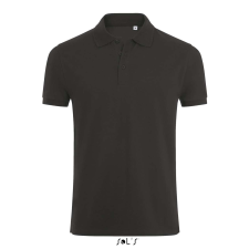 SOL'S Phoenix Men - gyapjú-elasztán galléros póló (charcoal melange, XL) munkaruha