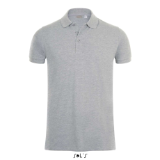 SOL'S Phoenix Men - gyapjú-elasztán galléros póló (grey melange, L)
