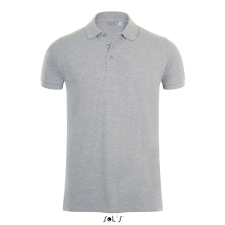 SOL'S Phoenix Men - gyapjú-elasztán galléros póló (grey melange, XL) munkaruha