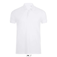 SOL'S Phoenix Men - gyapjú-elasztán galléros póló (white, XL) munkaruha