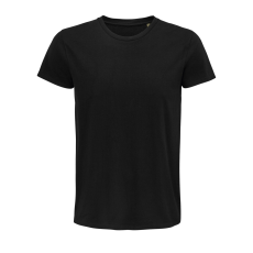 SOL'S Pioneer Men - környakas testhezálló jersey póló (deep black, XL)