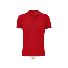 SOL'S Planet Men - galléros póló (red, M) munkaruha