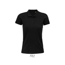SOL'S Planet Women - galléros póló (black, L) munkaruha
