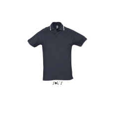 SOL'S Practice Men - galléros póló (navy/white, M)