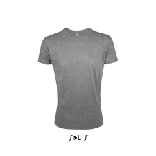 SOL'S Regent Fit - férfi környakú testhezálló póló (grey melange, 2XL) munkaruha