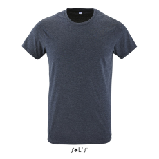 SOL'S Regent Fit - férfi környakú testhezálló póló (heather denim, S)