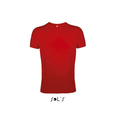 SOL'S Regent Fit - férfi környakú testhezálló póló (red, L) munkaruha