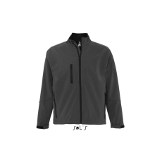 SOL'S Relax - férfi softshell zipzároszáros dzseki (charcoal, 2XL)