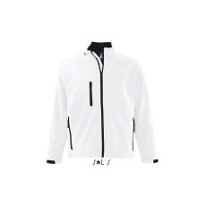 SOL'S Relax - férfi softshell zipzároszáros dzseki (white, L)