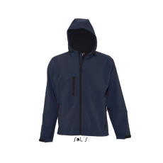 SOL'S Replay Men - kapucnis softshell dzseki (french navy, S)